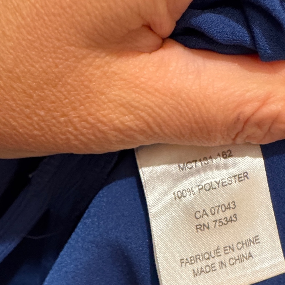 Paraphrase Royal Blue Long Sleeve Button-Up Blouse Women’s Small - Picture 9 of 11